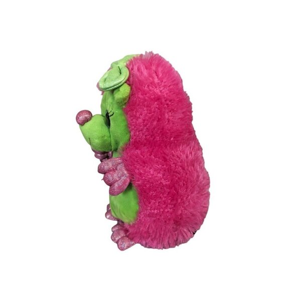 First & Main Plush Pink Hedge Hog 9” Stuffed Animal Glittery Hands Feet 8" - Picture 3 of 9